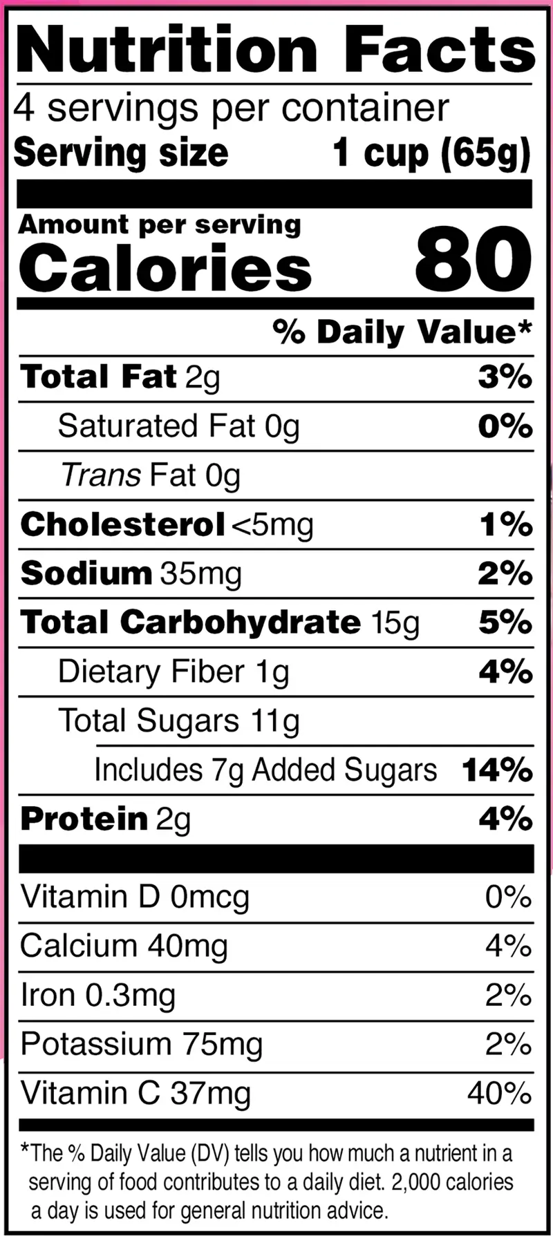 Cherry Berry Nutritional Facts