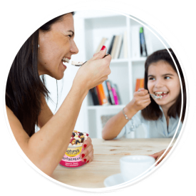 Mother and Daughter enjoying Parfait Pearls together